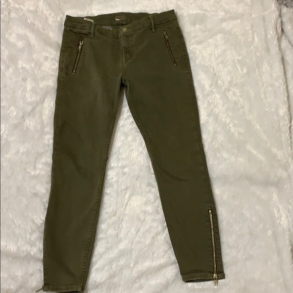 Mother moto jeans- green- zip ankles- size 28 - Picture 2 of 8